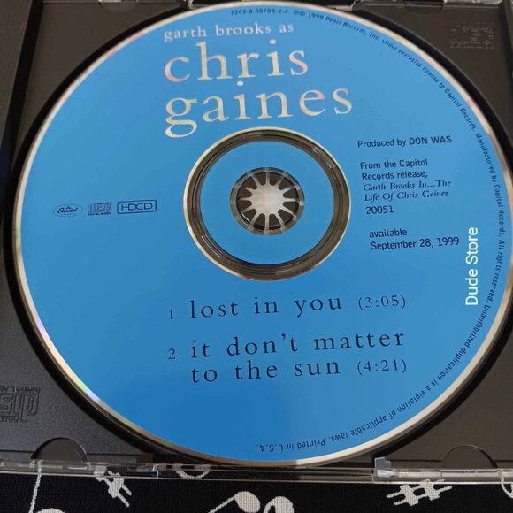 Garth Brooks as Chris Gaines - Lost in You - It Don't Matter to the Sun 1999 CD - Picture 4 of 5